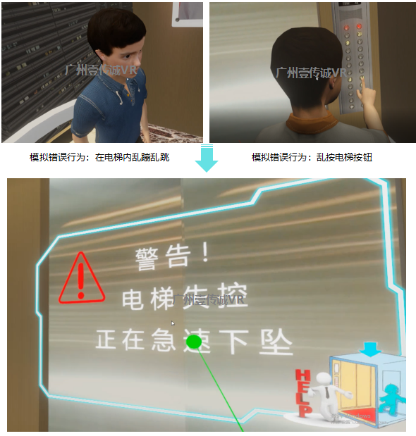 广州壹传诚VR VR垂直电梯安全 VR公共安全 VR困梯常识科普
