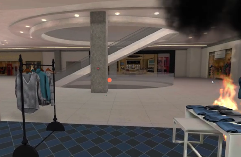 VR商场火灾逃生模拟体验