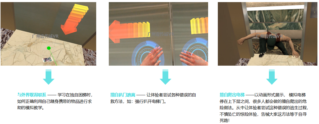 广州壹传诚VR 电梯教学软件 虚拟电梯体验 电梯安全教育